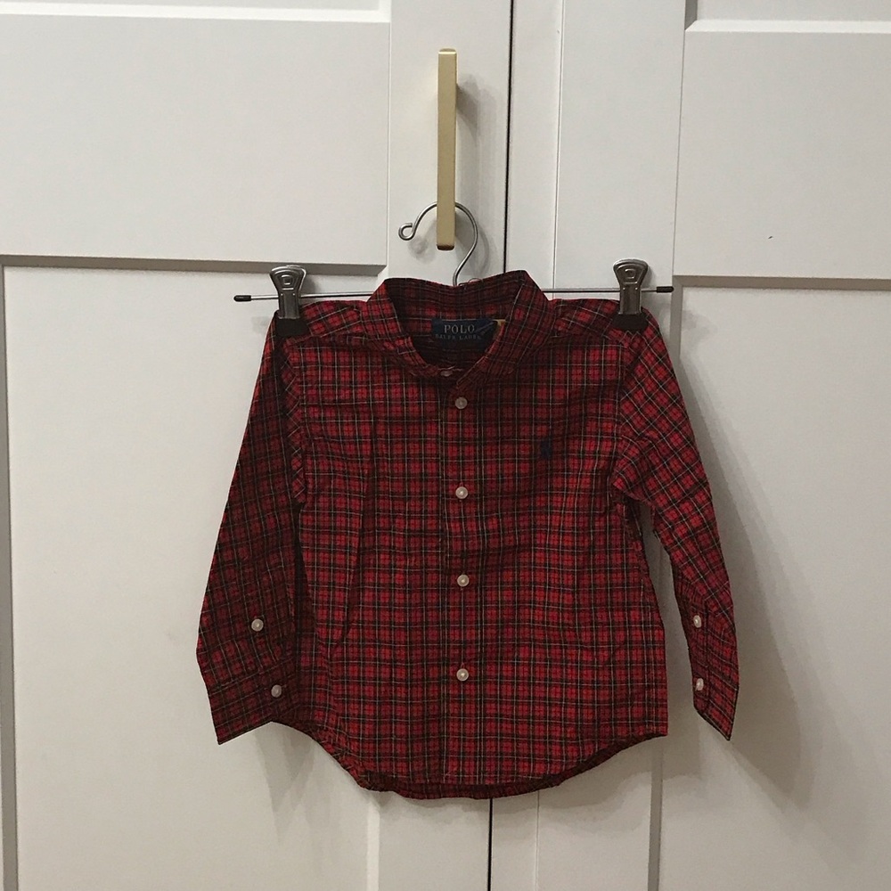 Ralph Lauren Red Plaid Button Down Shirt